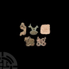Western Asiatic Artefact Collection Late 3rd-2nd millennium B.C. A mixed group of five artefacts comprising: two stamp seals accompanied by typed and ...
