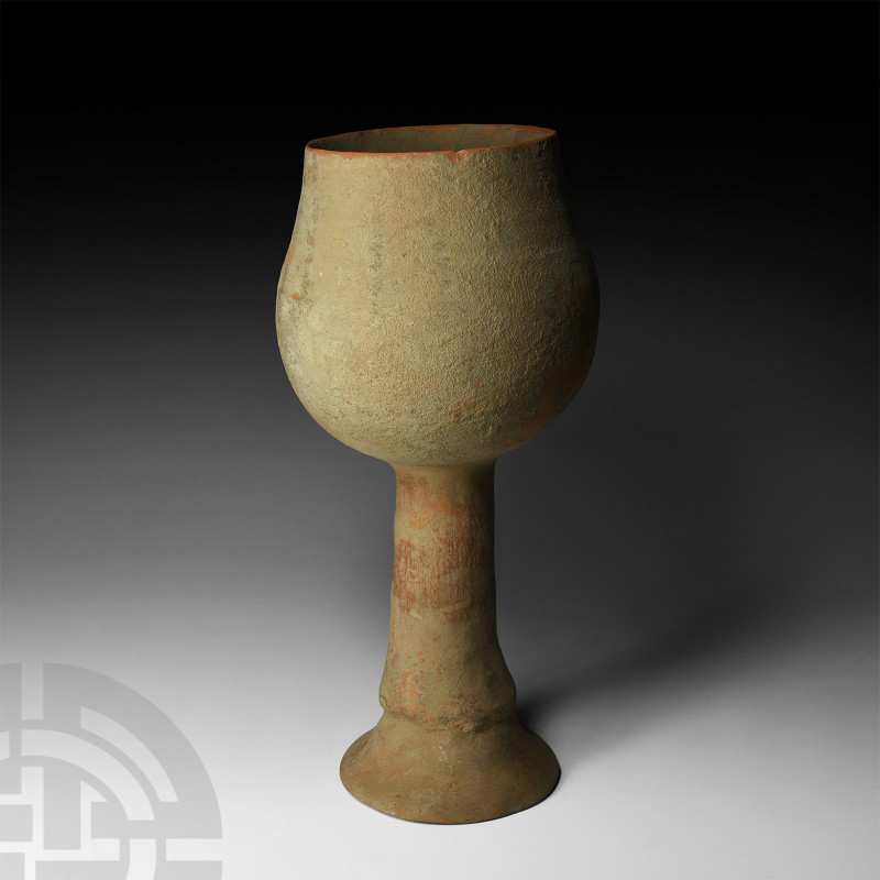 Bactrian Terracotta Chalice 3rd millennium B.C. A terracotta chalice with pirifo...