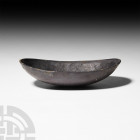 Sassanian Silver Boat-Shaped Vessel 3rd-7th century A.D. A silver boat-shaped bowl with U-section body. 230 grams, 19 cm wide (7 1/2 in.). London art ...