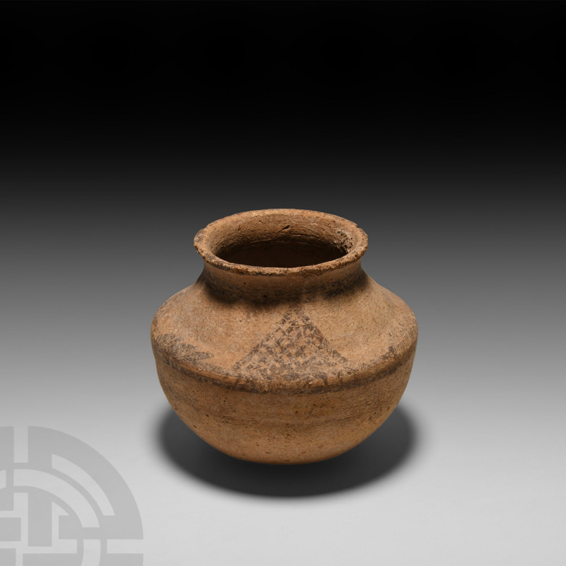 Palestinian Ware Net-Painted Vessel Mid 2nd-mid 1st millennium B.C. A ceramic ve...