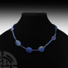 Lapis Lazuli Bead Necklace 20th century A.D. or earlier. A restrung necklace composed of lapis lazuli beads of various types including tabular and ann...