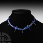 Lapis Lazuli Bead Necklace 20th century A.D. or earlier. A restrung necklace composed of lapis lazuli beads of various types, including pendant beads....