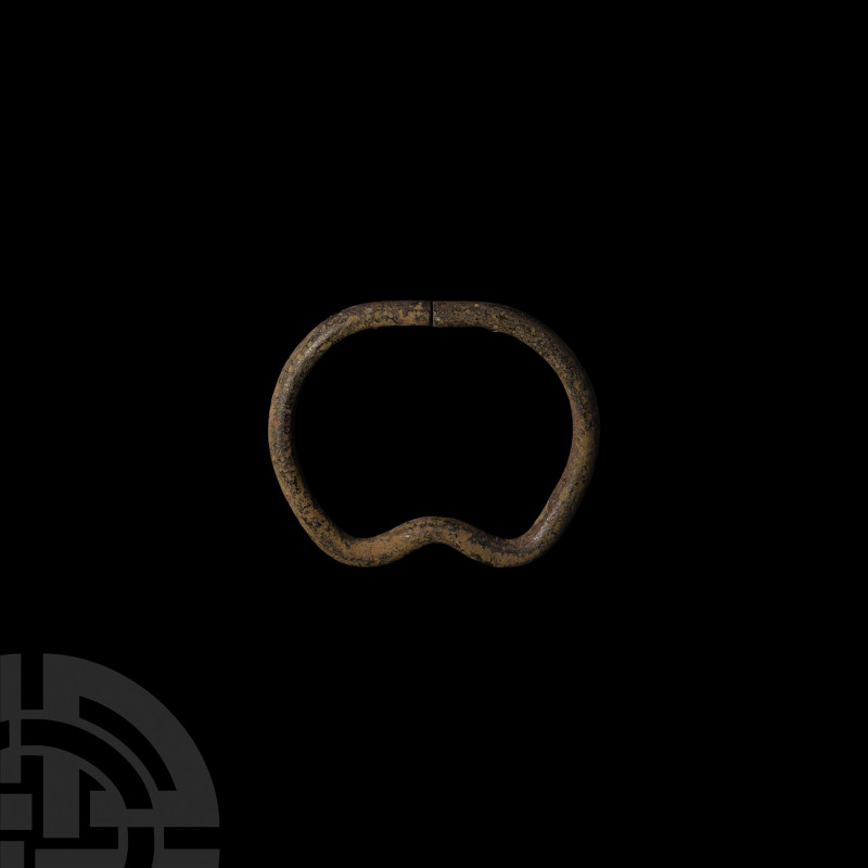 Western Asiatic Bar Bracelet 1st millennium A.D. or earlier. A penannular bracel...