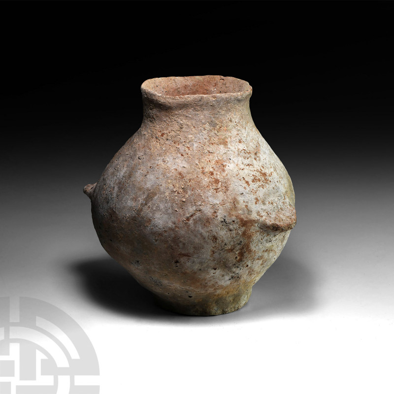 Early Bronze Age Trans-Jordan Two-Handled Terracotta Jar 3rd millennium B.C. A t...