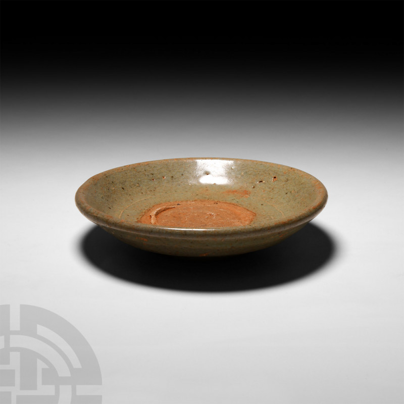 Chinese Glazed Bowl Circa 618-1279 A.D. A Tang or Song period ceramic bowl with ...