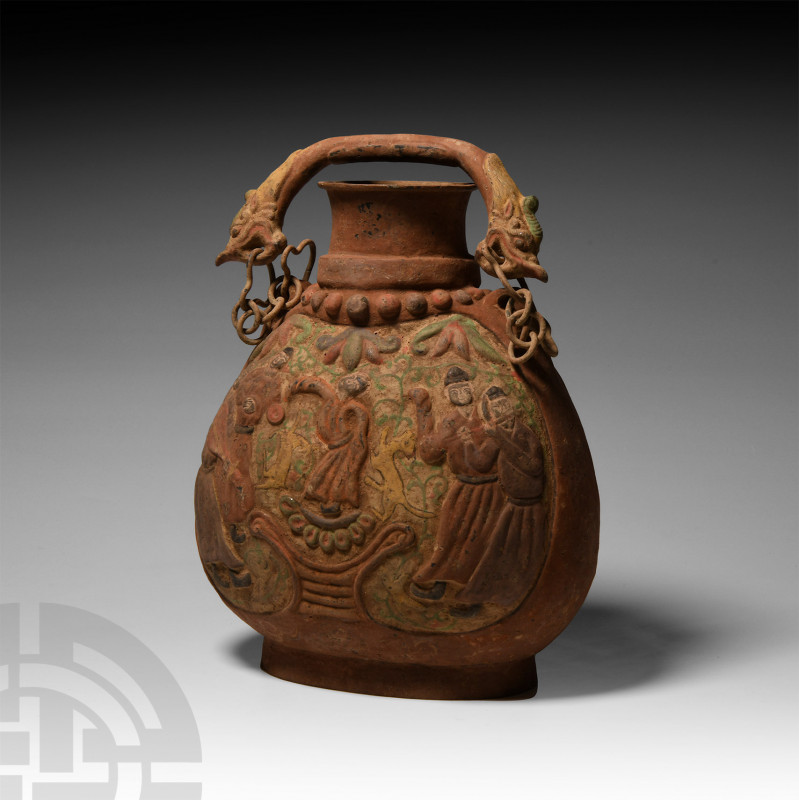 Chinese Style Funerary Vessel 20th century A.D. An undated, archaic style funera...