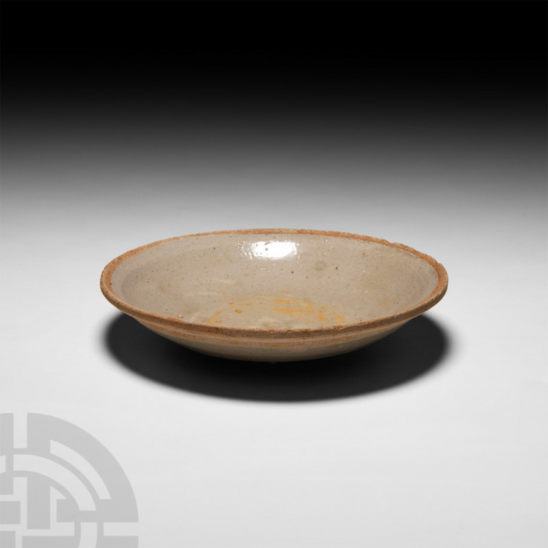Chinese Glazed Bowl Circa 618-1279 A.D. A Tang or Song period ceramic glazed sha...