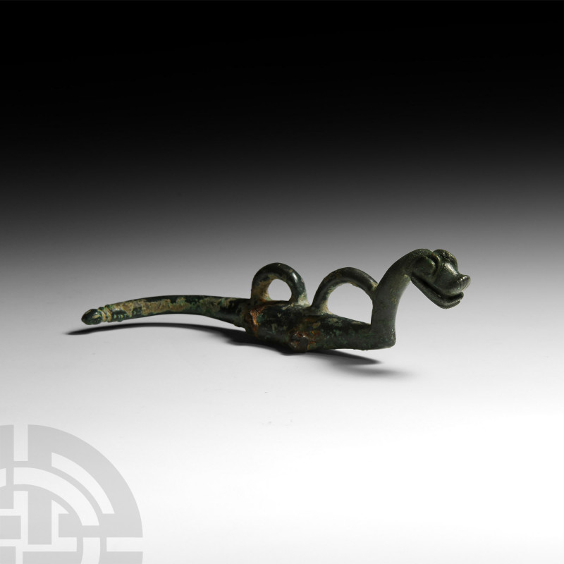 Luristan Horse Harness Cheekpiece 11th-8th century B.C. A bronze cheek-piece ele...