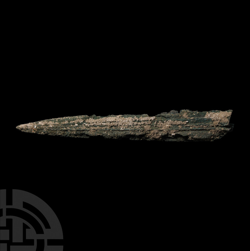 Large South Italic Socketted Spearhead Circa 18th-early 14th century B.C. A bron...