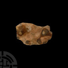 Stone Age Clactonian 'Twydall' Flint Implement Lower Paleolithic, circa 400,000 B.P. A substantial Clactonian culture flint core tool, old Rochester M...