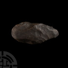 Stone Age Acheulean Hand Axe Circa 1 million years B.P. A large Acheulean hand axe made of chert from the Saharan desert, used by Homo erectus and oth...