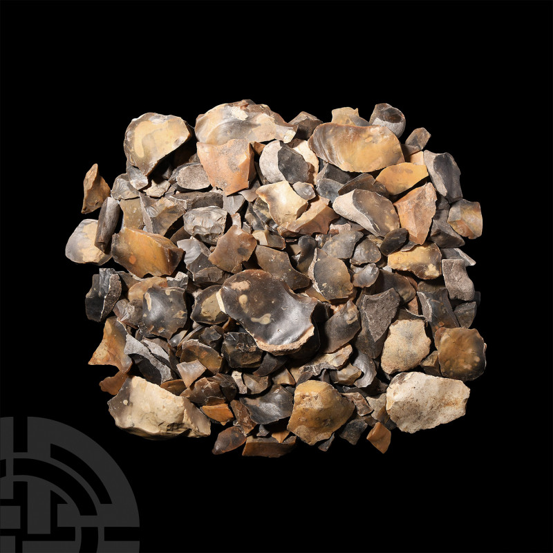 Stone Age Mixed Knapping Flake and Debitage Collection Neolithic, 8th-5th millen...