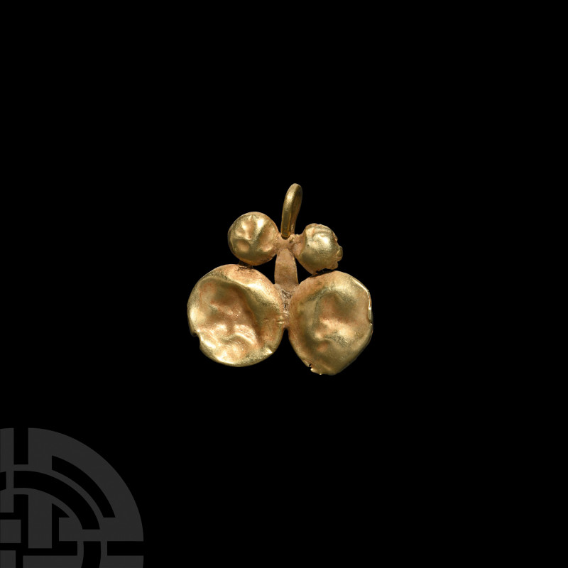 Iron Age Gold Discoid Pendant 6th-3rd century B.C. A gold pendant composed of a ...