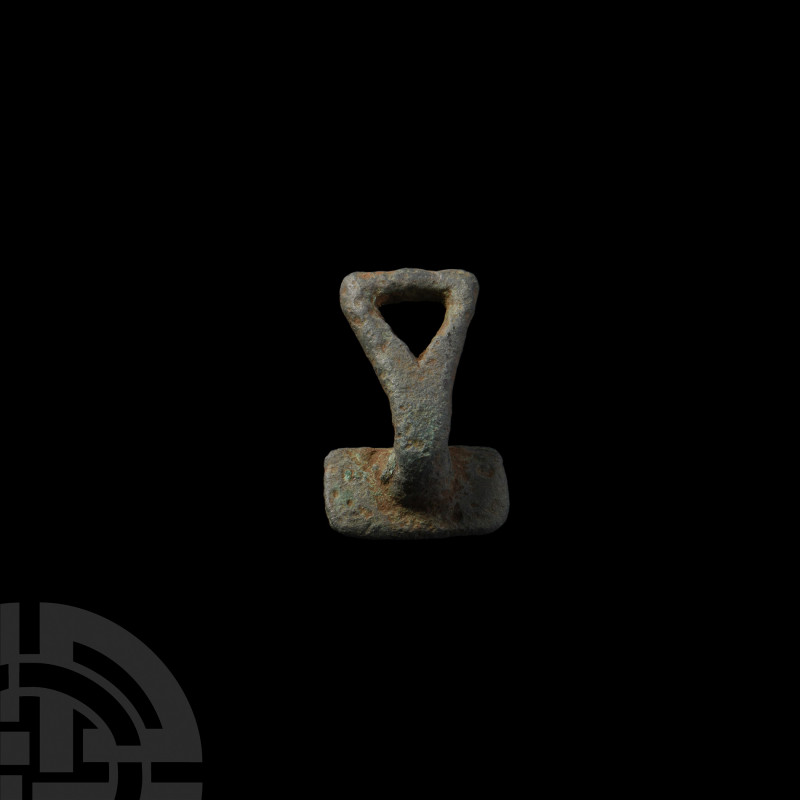 Iron Age Celtic Toggle Circa 1st century B.C.-1st century A.D. A bronze toggle o...