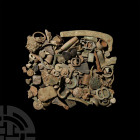 Medieval and Other Artefact Group Mainly 15th-20th century A.D. A mixed group of artefacts comprising: buttons, including examples with attachment loo...