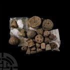 Medieval and Other Trade Weight Collection Circa 13th century A.D. and later. A mixed group of lead-alloy trade and other weights of various types and...