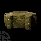 Medieval Carved Limestone Column Section 13th-15th century A.D. A carved limestone column section with ribbing. 16.55 kg, 35.5 cm (14 in.). From a New...