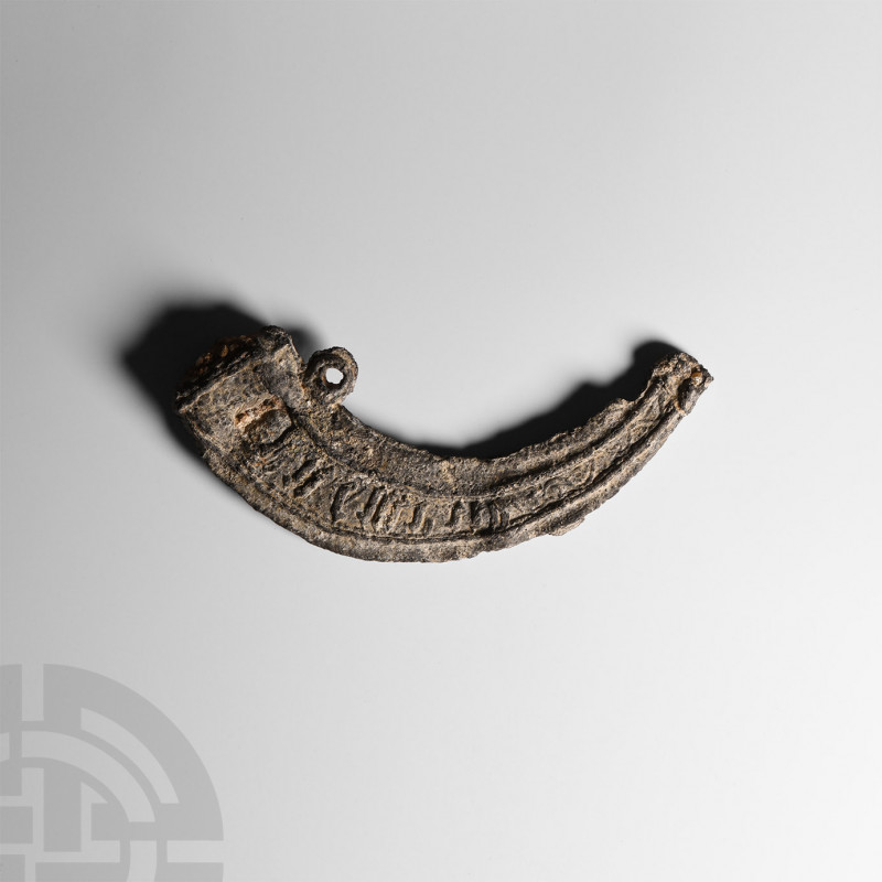 Large Medieval 'Thames' Walsingham Horn Pilgrim's Badge 14th-16th century A.D. A...