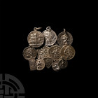 Silver Christian Pendant Group 20th-21st century A.D. A mixed group of 12 Christian pendants, most relating to Saint Christopher, including a number o...