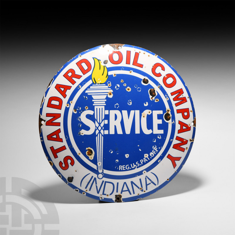 Vintage Standard Oil Company (Indiana) Service Enamelled Sign 20th century A.D. ...