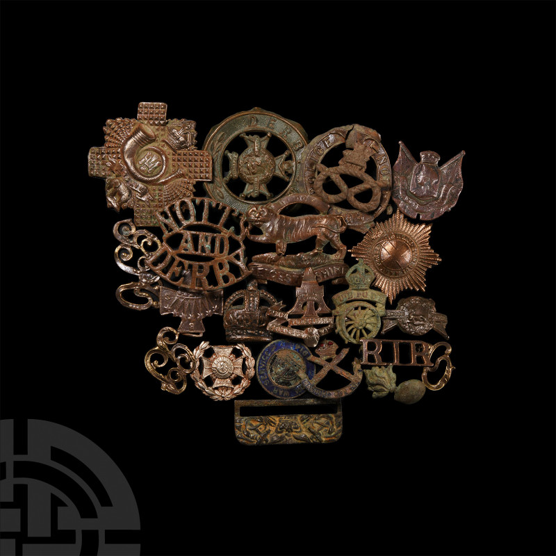 Post Medieval Military Badge Collection 20th century A.D. A mixed group of milit...