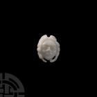 Post Medieval Glass Cameo Bust 19th century A.D. A glass cameo with bust of Medusa; imitating agate. 3.72 grams, 18 mm (5/8 in.). Acquired Munich, Ger...