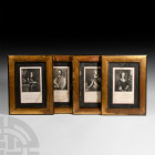 Gilt Framed Set of Historical Prints 19th century A.D. A set of four framed and glazed historical prints: Sir Francis Drake, engraved by S. Freeman, p...