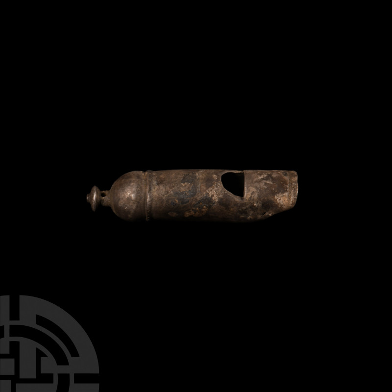 Post Medieval Silver Hawking Whistle 16th-18th century A.D. A silver hawking whi...