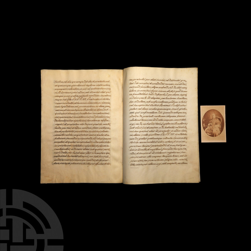 Pius IX Papal Bull Dated 8 April 1850 A.D. A Papal document issued two years aft...