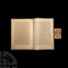 Pius IX Papal Bull Dated 8 April 1850 A.D. A Papal document issued two years after the enthronement of Pius IX, providing 20 pages of ink Latin text i...