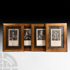 Gilt Framed Set of Historical Prints 19th century A.D. A set of four framed and glazed historical prints: Sir Isaac Newton, engraved by W.T.Fry, publi...