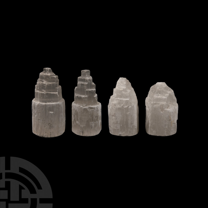 Selenite Tower Group A group of four selenite towers with stepped crystalline st...