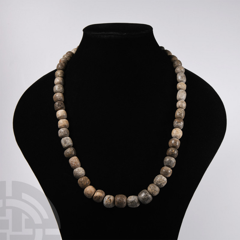 Mammoth Bone Bead Necklace String Pleistocene Period, 2.6 million-11,700 years B...