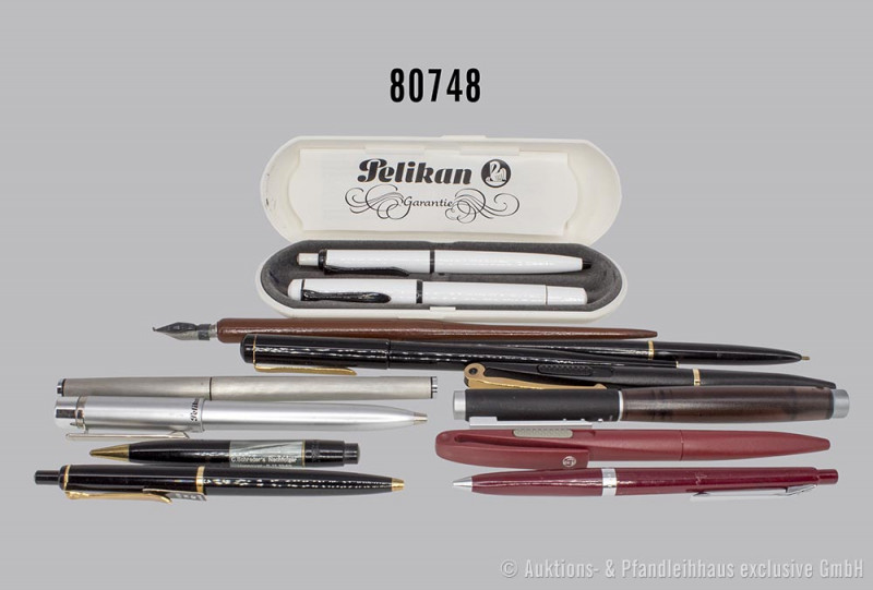 20 Schreibgeräte, überwiegend Kugelschreiber von Pelikan, darunter Pelikan No 1 ...