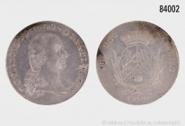 Bayern, Maximilian IV. Joseph (1799-1805, seit 1806 König Maximilian I. Joseph), Konventionstaler 1800, 27,95 g, 42 mm, Justierspuren, Patina, kleine ...
