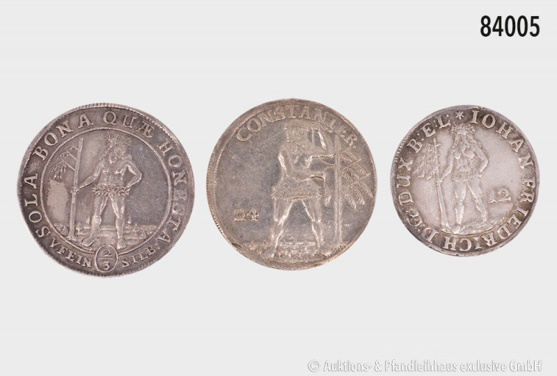 Braunschweig-Lüneburg, Konv. 2/3 Taler 1684, 24 Mariengroschen 1706 und 12 Marie...