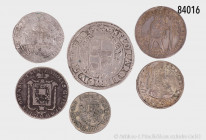 Altdeutschland, Konv. 6 Münzen, dabei Emden, Gulden zu 28 Stüber ca. 1619-1637, Davenport 507, 1/4 Achtbrüdertaler Sachsen-Weimar-Eisenach 1610 (gesto...