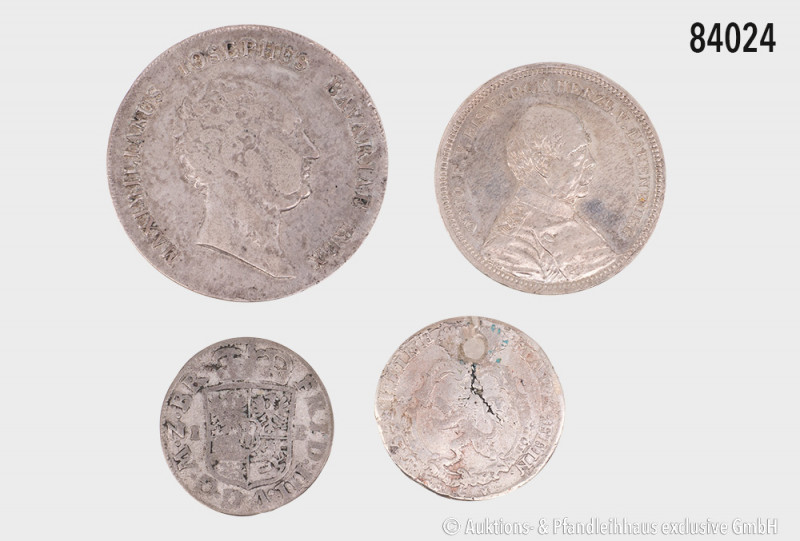 Konv. Bayern, Kronentaler 1814, AKS 44, Silbermedaille 1894, von Lauer, auf die ...