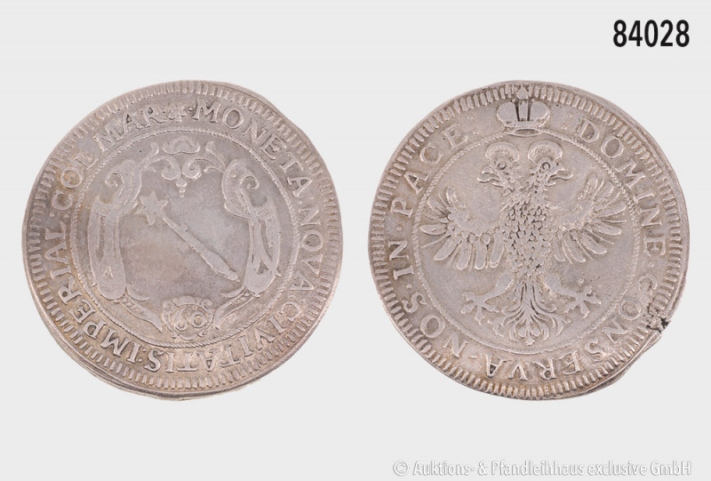 Colmar, Gulden (60 Kreuzer) o. J., 18,89 g, 37 mm, Dav. 462, Engel/Lehr 94, etwa...