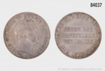 Preußen, Friedrich Wilhelm IV. (1840-1861), Ausbeutetaler 1852 A, 22,07 g, 34 mm, AKS 75, Randfehler und Kratzer, Patina, fast sehr schön