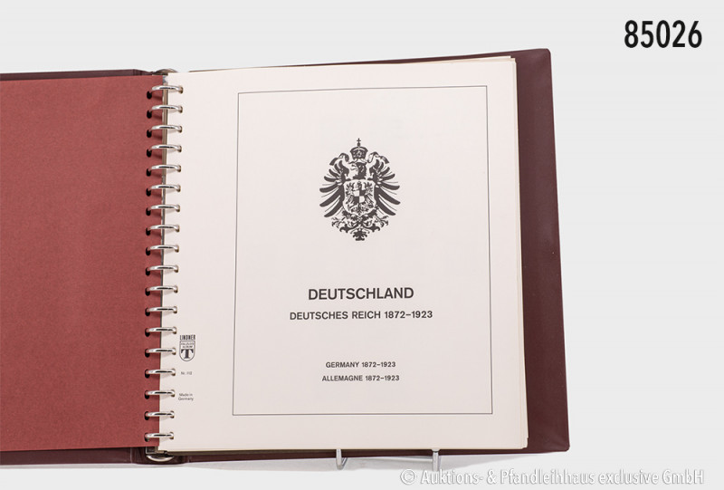 Lindner Album Deutsches Reich, 1872-1923, hoher Katalogwert, dabei Chicagofahrt ...