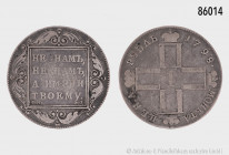 Russland, Paul I. (1796-1801), Rubel 1798, St. Petersburg, 20,16 g, 37 mm, Bitkin 32, Davenport 1688, schön-fast sehr schön