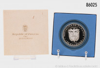 Konv. 2 x Panama 20 Balboas 1974, 925er Silber, zusammen ca. 260 g, PP, original verkapselt, Kapseln teilweise mit kleinen Kratzern, in Originaletui, ...