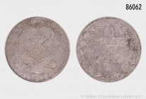 Russland, Nikolaus I. (1825-1855), 1 1/2 Rubel 1837, Warschau, für Polen, 30,56 g, 40 mm, Bitkin 1133; Dav. 284, Randfehler, und Kratzer, vmtl. Henkel...