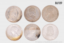 Ungarn, Konv. 12 x 5 Pengö 1930er Jahre, Silber, gemischter Zustand, teilweise mit Fehlern, fast sehr schön-Stempelglanz, bitte besichtigen, auf Foto ...
