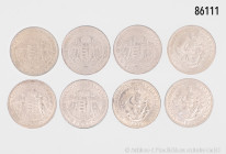 Ungarn, Konv. 22 x 2 Pengö, dabei 1 x 1932, 3 x 1937, 11 x 1938, 7 x 1939, vz-St, auf Foto nur ein Teil abgebildet