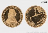 Medaille, 986 Gold, 1975, NP einer Münze des Erzbistums Mainz, 3,41 g, 22 mm, feine Kratzer, Stempelglanz