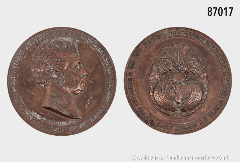 Medicina in nummis: Bronzemedaille 1828, von Chr. Pfeuffer, auf das 50-jährige D...