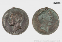 Große einseitige Bronzemedaille o. J., von C. Voigt, auf Prinz Carl von Bayern (1795-1875), 149 g, 85 mm, Wittelsbach 2811, Randfehler, Kratzer, Patin...