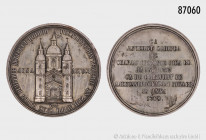 Rumänien, Barbu Dimitrie Stirbei (1799-1869) letzter Herrscher des Fürstentums der Walachein, Medaille 1852, auf die Kirche St. Spiridon in Bukarest, ...